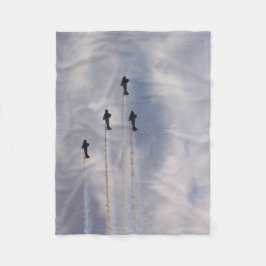 戦争飛行機 フリースブランケット
