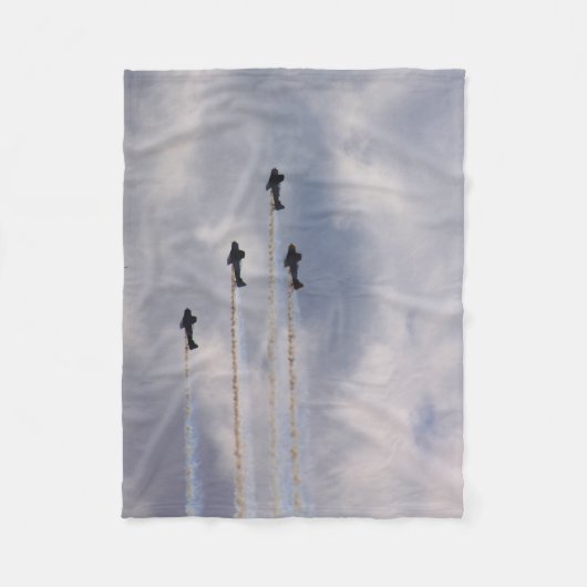 戦争飛行機 フリースブランケット (正面)