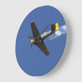 戦争飛行機 ラージ壁時計 (傾斜)