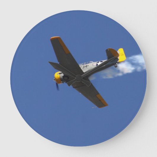 戦争飛行機 ラージ壁時計 (正面)