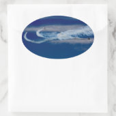 戦争飛行機 楕円形シール (バッグ)