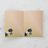 戦争馬の挨拶状 カード (内部)