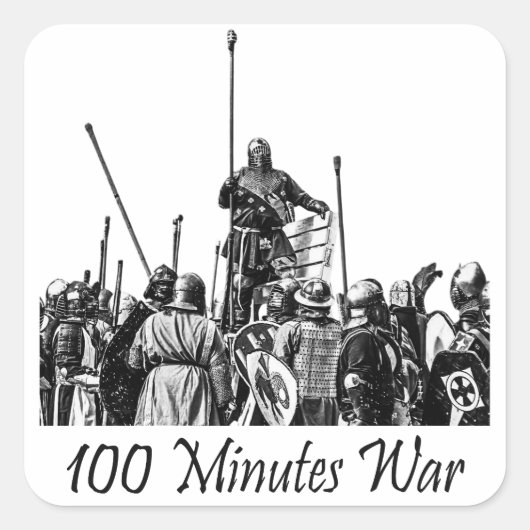 戦争100分、ダグ卿ステッカー スクエアシール (正面)