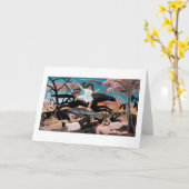 戦争、アンリ・ルソー， 1894 カード (黄色い花)