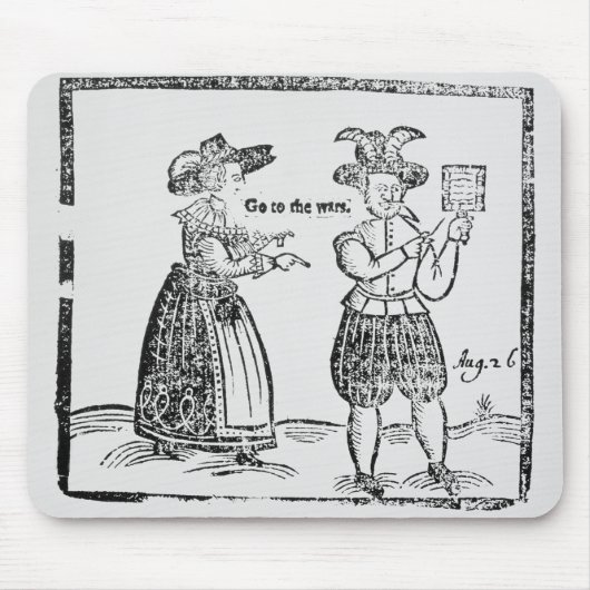 戦争、パンフレットのshowiからのイラストレーションに行って下さい マウスパッド (正面)