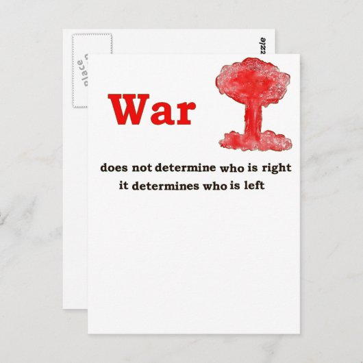 戦争 ポストカード (正面/裏面)