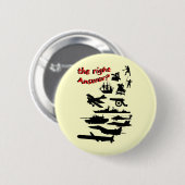 戦争 – 正解？ 缶バッジ (正面&裏面)