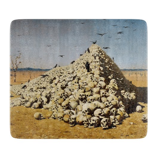 戦争（死と破壊）(スカル) カッティングボード (正面)