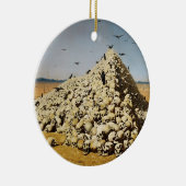 戦争（死と破壊）(スカル) セラミックオーナメント (右)