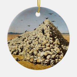 戦争（死と破壊）(スカル) セラミックオーナメント