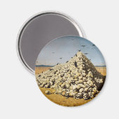 戦争（死と破壊）(スカル) マグネット (正面/裏面)