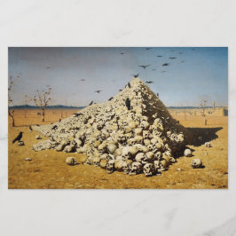 戦争（死と破壊）(スカル) 便箋