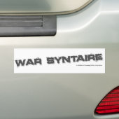 戦争Syntaire バンパーステッカー (車上)