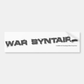 戦争Syntaire バンパーステッカー