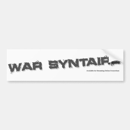 戦争Syntaire バンパーステッカー (正面)