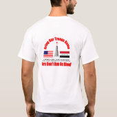 戦争Tシャツ Tシャツ (裏面)