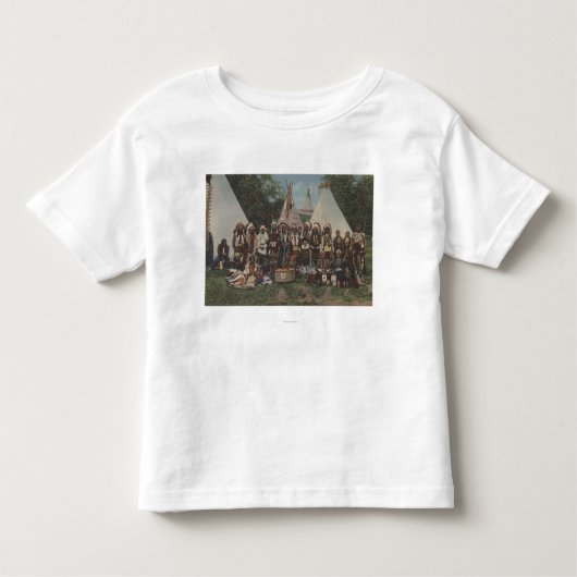 戦前捕虜のワウの北西インディアン トドラーTシャツ (正面)