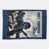 戦場でのアメリカの戦士によるビーチヘッドアタック キッチンタオル (横)