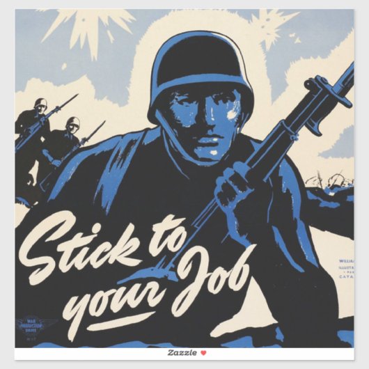 戦場でのアメリカの戦士によるビーチヘッドアタック シール (シート)