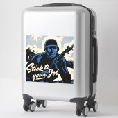 戦場でのアメリカの戦士によるビーチヘッドアタック シール (スーツケース)