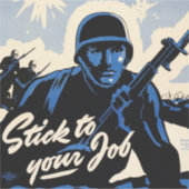 戦場でのアメリカの戦士によるビーチヘッドアタック シール (正面)