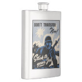 戦場でのアメリカの戦士によるビーチヘッドアタック フラスク (右)