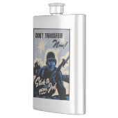 戦場でのアメリカの戦士によるビーチヘッドアタック フラスク (左)