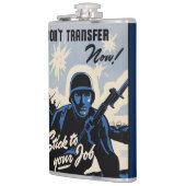 戦場でのアメリカの戦士によるビーチヘッドアタック フラスク (左)