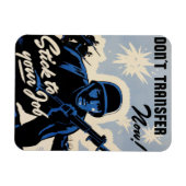 戦場でのアメリカの戦士によるビーチヘッドアタック マグネット (横)