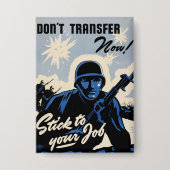 戦場でのアメリカの戦士によるビーチヘッドアタック 缶バッジ (正面)