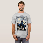 戦場でのアメリカの戦士によるビーチヘッドアタック Tシャツ (正面フル)