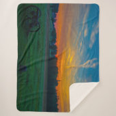 戦場での夕日 シェルパブランケット (正面)