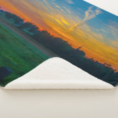 戦場での夕日 シェルパブランケット (3/4)