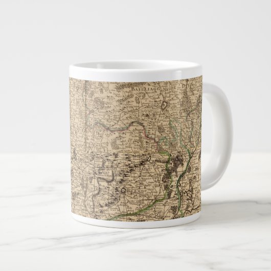 戦場とローマの道路 ジャンボコーヒーマグカップ (正面右)