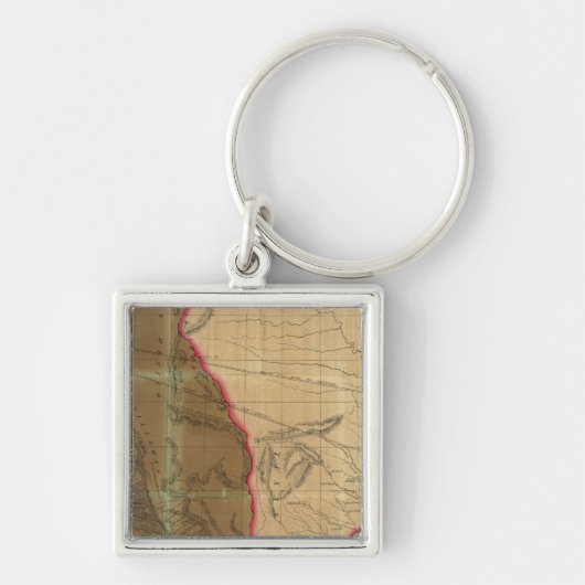 戦場を示すメキシコ地図 キーホルダー (正面)