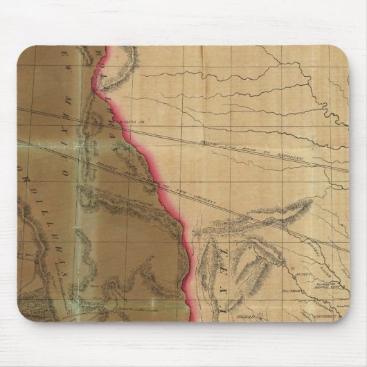 戦場を示すメキシコ地図 マウスパッド (正面)