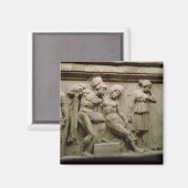 戦場を示す場面を持つギリシャの石棺 マグネット (正面/裏面)