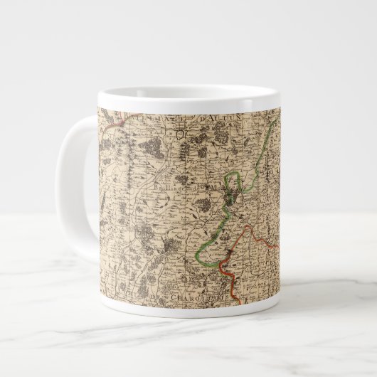 戦場フランスのと道路 ジャンボコーヒーマグカップ (正面左)