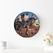 戦士および戦争馬 ラージ壁時計 (ホーム)