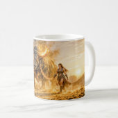 戦士が導く炎の天牛 コーヒーマグカップ (正面右)