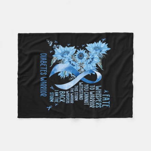 戦士が運命にささやく私は嵐だ フリースブランケット (正面(横))