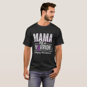 戦士てんかんママ紫リボンSuppのママ Tシャツ (正面フル)
