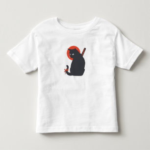 戦士としての猫-背景色の選択 トドラーTシャツ