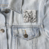 戦士とドラゴン、c.1450の間で戦って下さい 缶バッジ (インサイチュ)