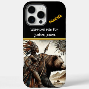 戦士と彼女のクマは強く立つ iPhone 16 PRO MAXケース