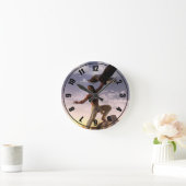 戦士と鷲 ラウンド壁時計 (ホーム)