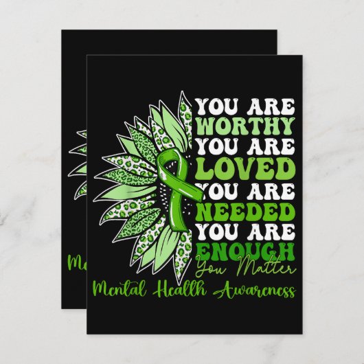 戦士のやる気を起こさせる精神的健康を支援する エンクロージャーカード (正面/裏面)