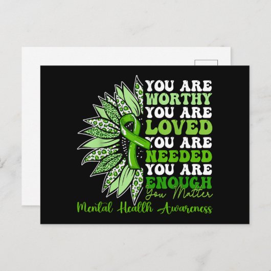 戦士のやる気を起こさせる精神的健康を支援する シーズンポストカード (正面/裏面)