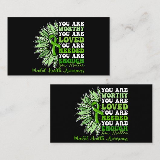 戦士のやる気を起こさせる精神的健康を支援する 名刺 (正面/裏面)