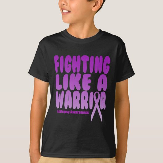 戦士のように戦え!てんかん認識度 Tシャツ (正面)